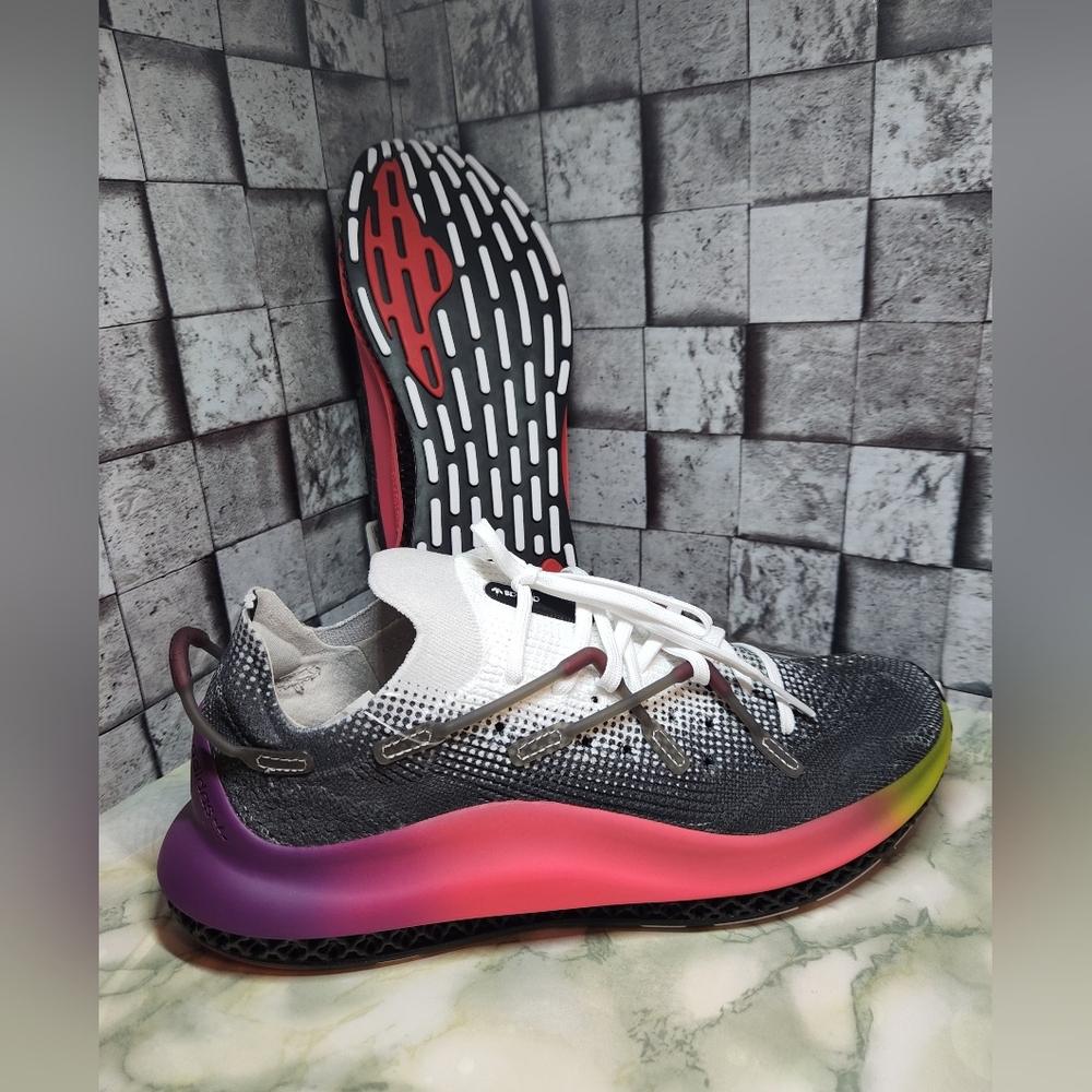 adidas Men's Athletic Shoes Gray White Pink Purple Gradient
